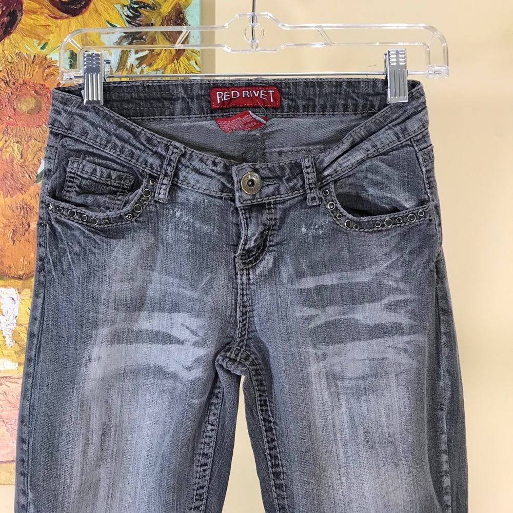 Red Rivet Jeans - Picture 6 of 16